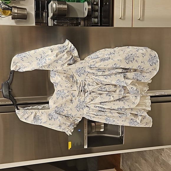 💕SELKIE💕 The Bed & Breakfast Kiera Dress ~ Blue Floral Print XXL - Picture 12 of 16